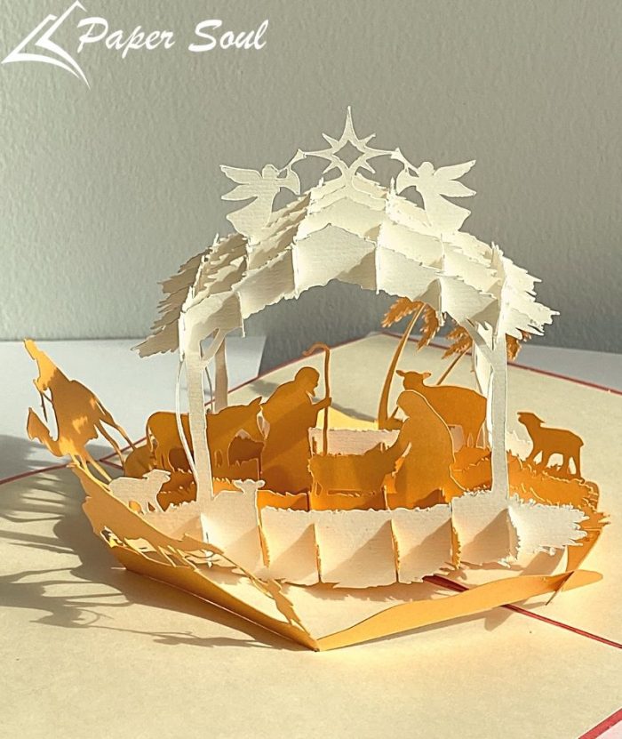 Nativity pop-up card template