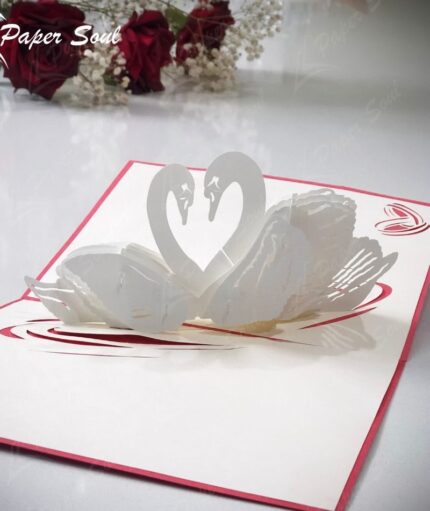 Valentine pop up card template