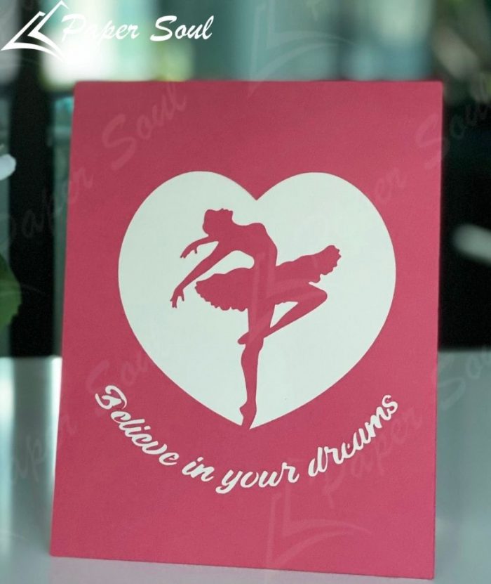 Ballerina birthday card template