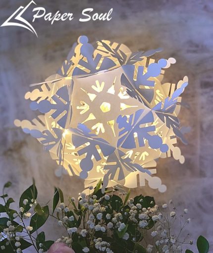 Snowflake paper lantern DIY