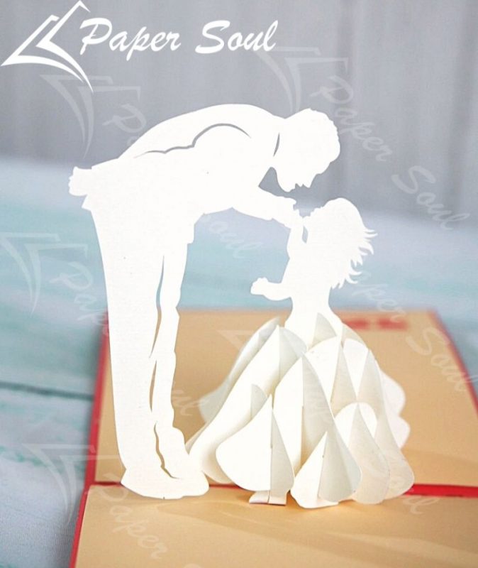 Father's day pop-up card template - Paper Soul Craft