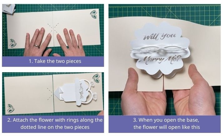 how to make a marriage proposal pop-up card