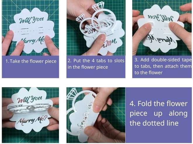 How to make marriage proposal pop-up card
