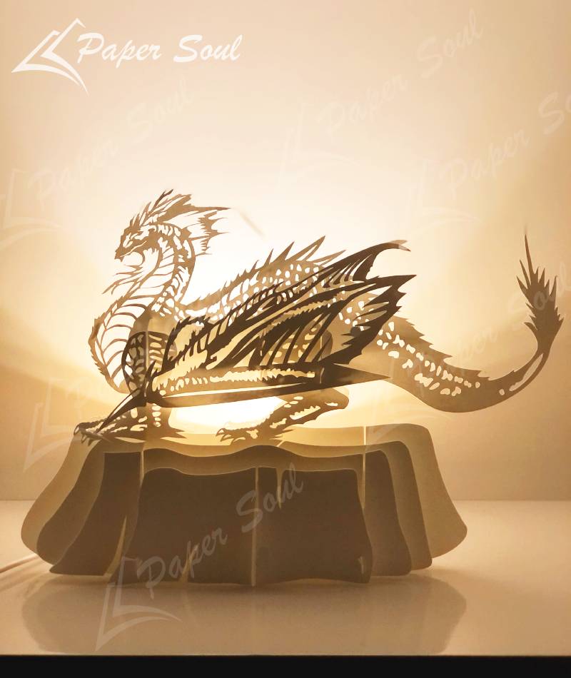 3D paper Dragon template - Paper Soul Craft
