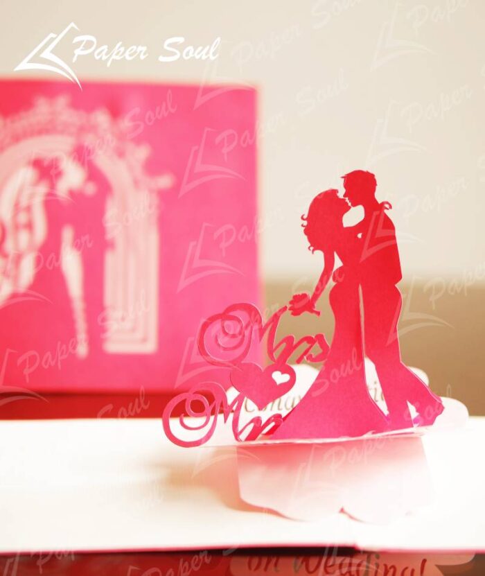 wedding pop up card template