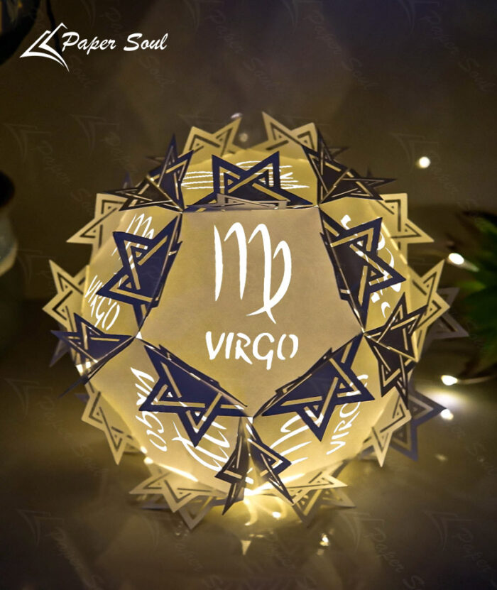 virgo zodiac paper lantern template