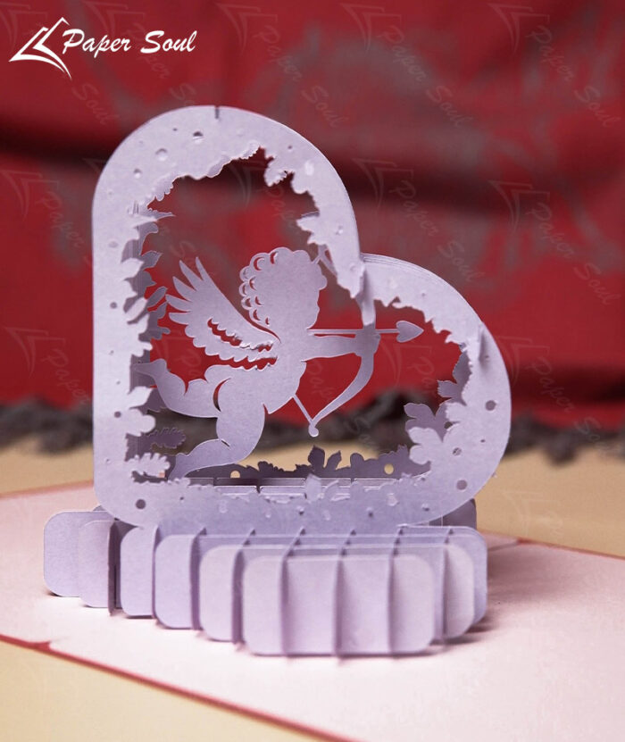 Valentine's day pop up card template