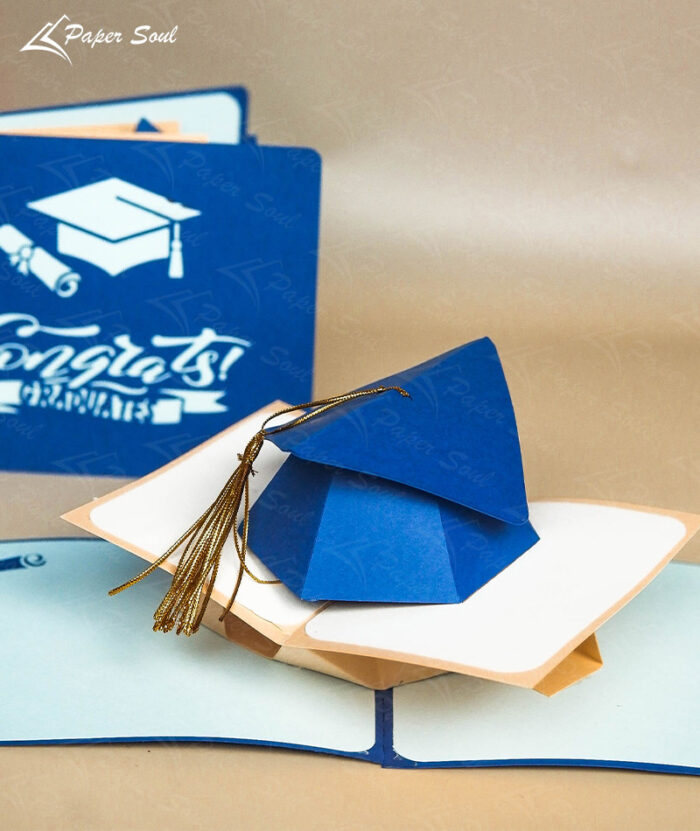 Pop-up graduation card template